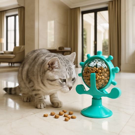 Distributeur de croquettes pour chat | FoodiWheel™
