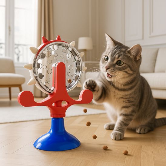 Distributeur de croquettes pour chat | FoodiWheel™ - Ambiance chat