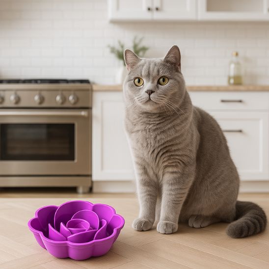 Gamelle anti - glouton chat | Flory™ - Ambiance chat