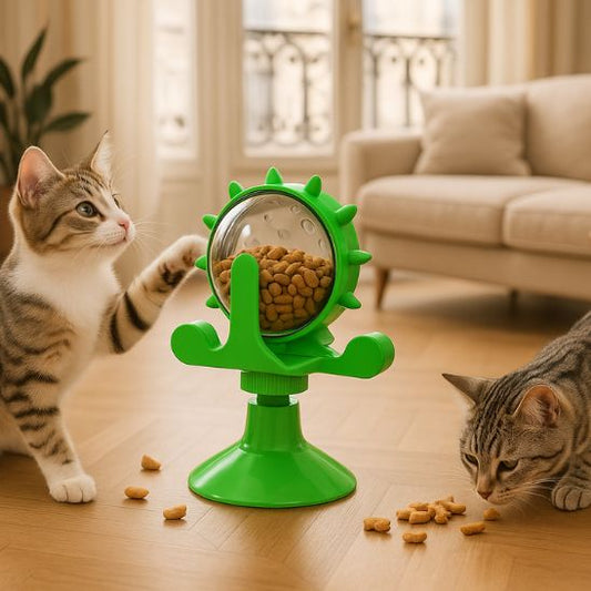 Distributeur de croquettes pour chat | FoodiWheel™ - Ambiance chat
