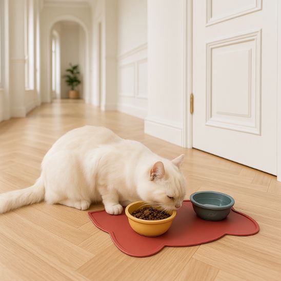 Tapis gamelle chat | Paddy™ - Ambiance chat