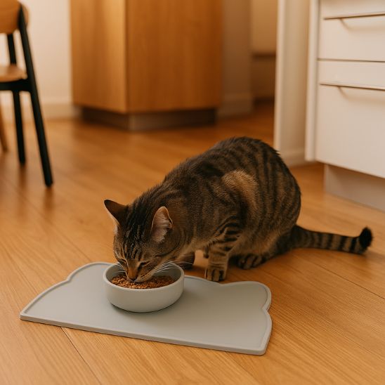 Tapis gamelle chat | Paddy™ - Ambiance chat